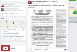 Convenção Batista exclui igreja em Maceió por batizar homossexuais
