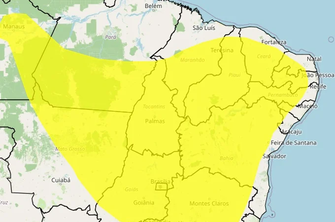 Inmet emite alerta de baixa umidade para 25 municípios de Alagoas durante feriadão