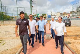 Complexo poliesportivo do Parque Ceci Cunha será inaugurado com Bello Soares e Falcão, os reis do futevôlei e futsal