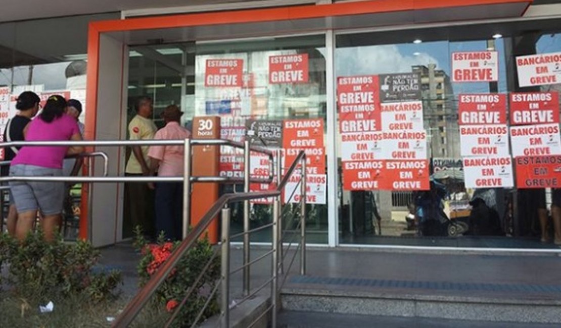 Greve dos bancários deixa 90% das agências fechadas em Alagoas