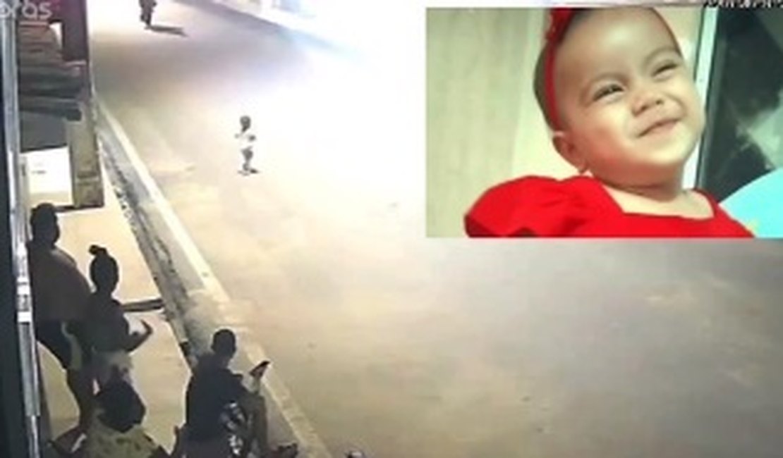 Vídeo mostra atropelamento de criança de 2 anos, em São Miguel dos Campos