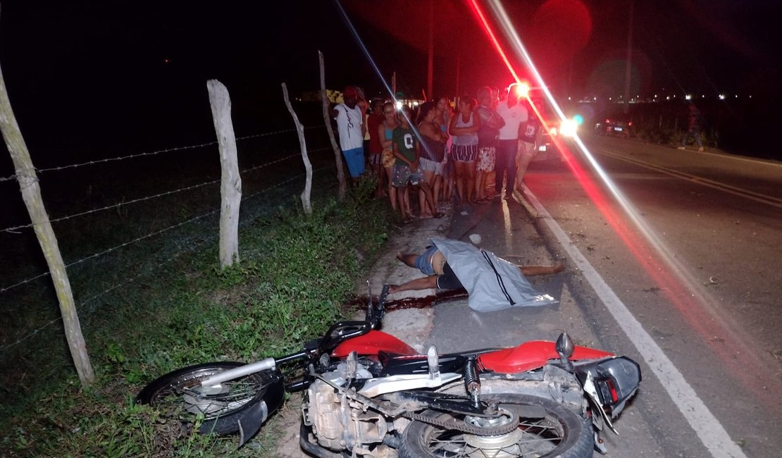 Motociclista perde o controle de veículo, cai da moto e morre na zona rural de Girau do Ponciano