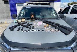 Operação da PM apreende armas e quase R$ 29 mil na capital alagoana
