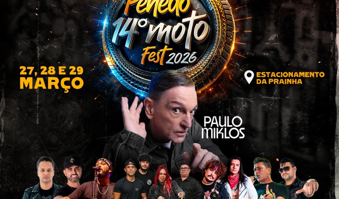Ex-Titãs, Paulo Miklos é a grande atração do 14º Penedo Moto Fest