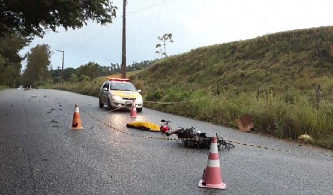 Grave colisão deixa motociclista morto no interior de Alagoas