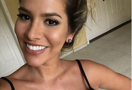 Com seios fartos, Ex-BBB Adriana faz registro da gravidez no Instagram