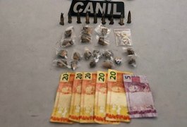 Jovem é preso por tráfico de drogas no bairro Canafístula, em Arapiraca