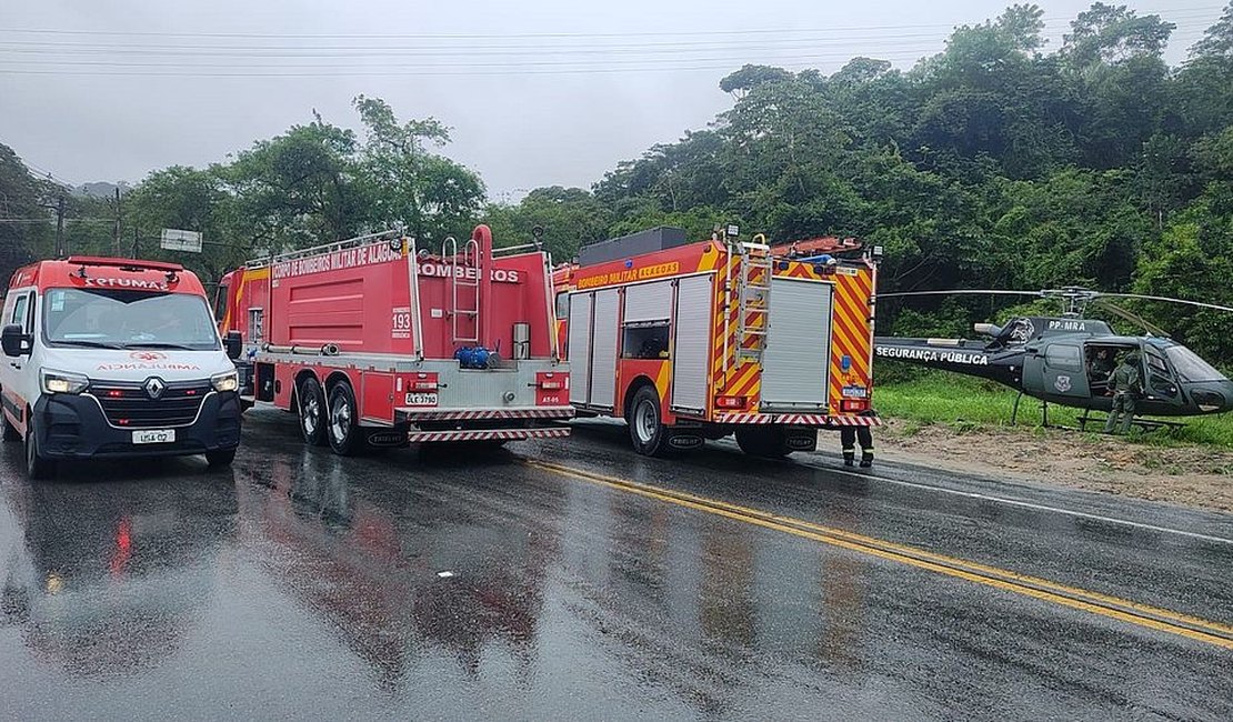 Grave acidente deixa cinco pessoas feridas em rodovia alagoana