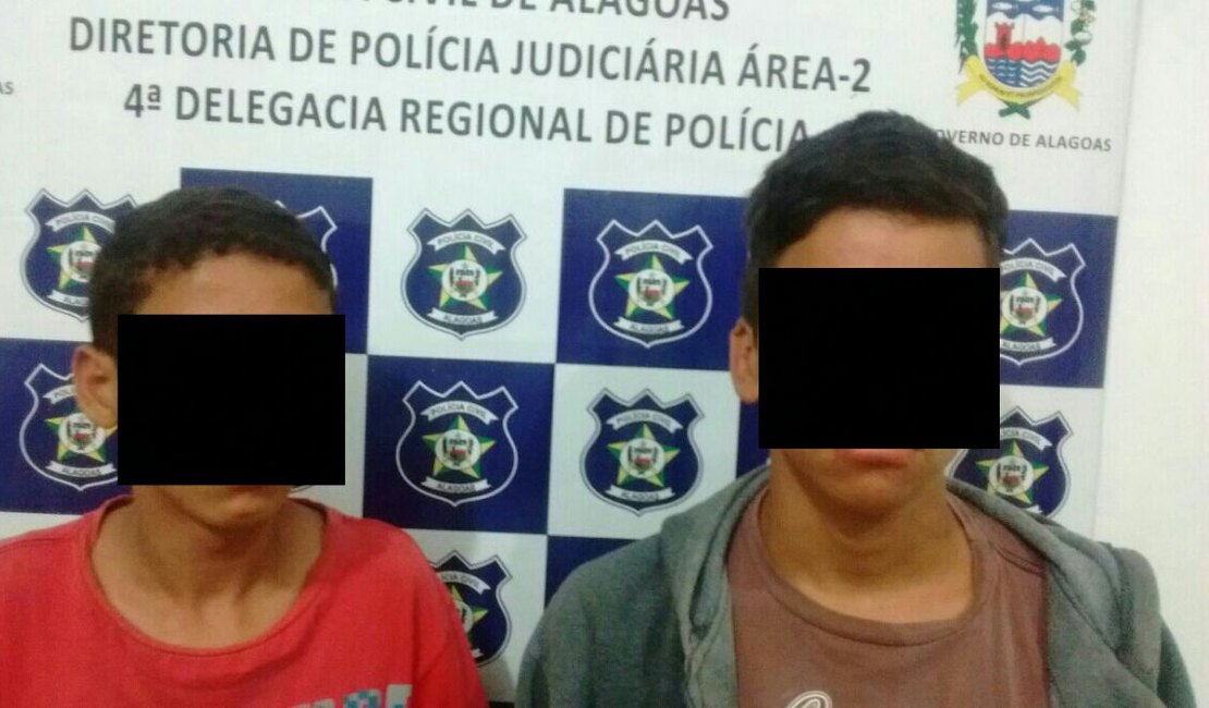 Menores são apreendidos com motocicleta roubada, na AL 115, em Arapiraca