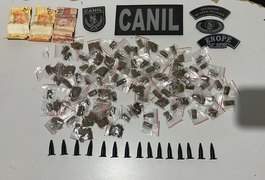 Homem flagrado dirigindo sob efeito de álcool é preso com drogas em carro, em Arapiraca
