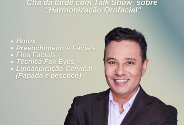 O Instituto Dr. Emerson Albuquerque oferece dia 04 de fevereiro chá da tarde sobre Harmonização Orofacial