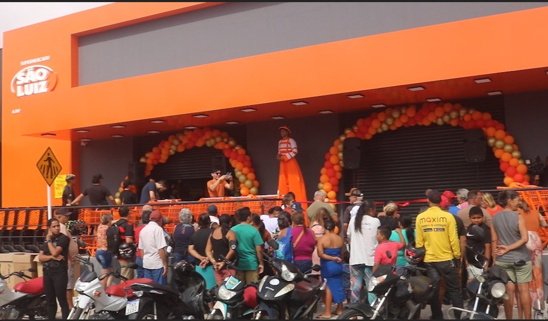 Com geração de mais de cem empregos, Supermercado São Luiz inaugura nova unidade na Massaranduba, em Arapiraca; assista