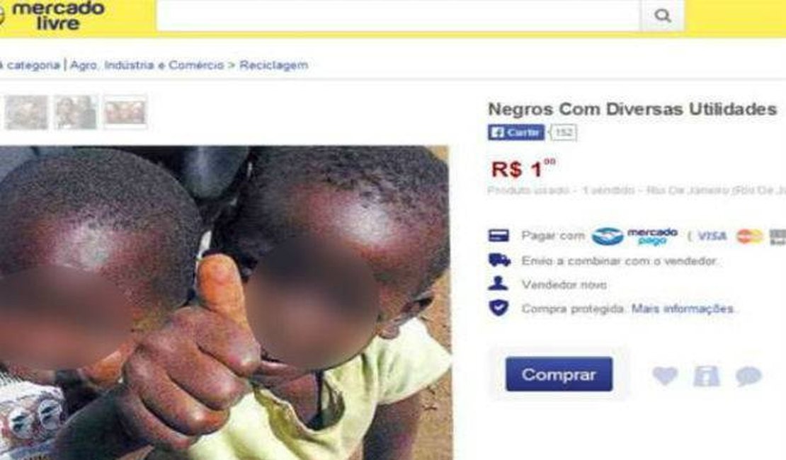 Jovem que tentou vender negros por R$ 1 no MercadoLivre é detido