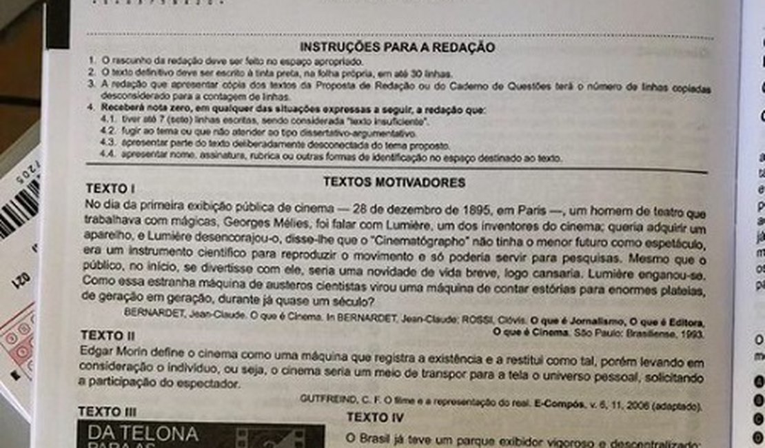 Inep vai investigar quem divulgou imagem da prova do Enem meia hora depois do início do exame