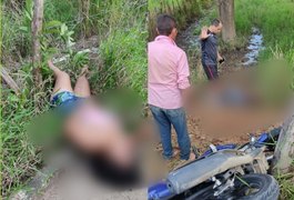 Condutor e passageira são arremessados para fora da pista após acidente em União dos Palmares