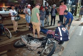 Motociclista fica ferido após colisão com automóvel em avenida de Arapiraca