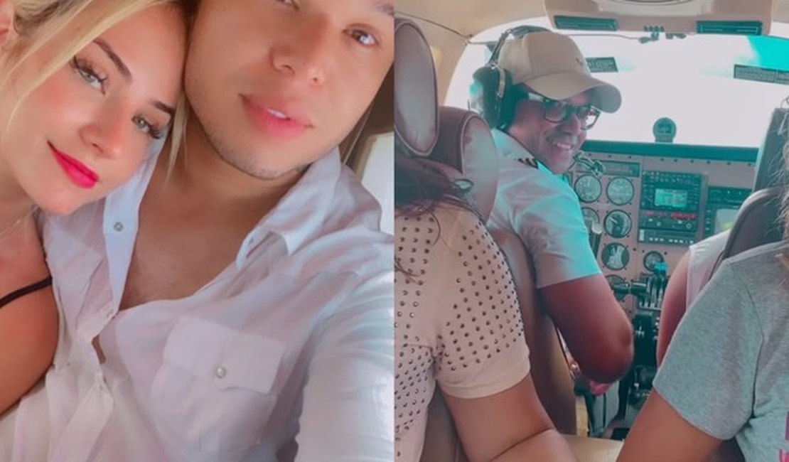 Gabi Martins e Tierry viajam de jatinho particular para Noronha