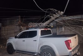 Para livrar cachorro, condutor colide veículo em poste de energia, em Arapiraca