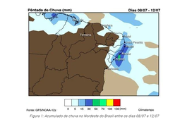 Intensidade de chuva diminui no nordeste; veja a previsão para as regiões de Alagoas