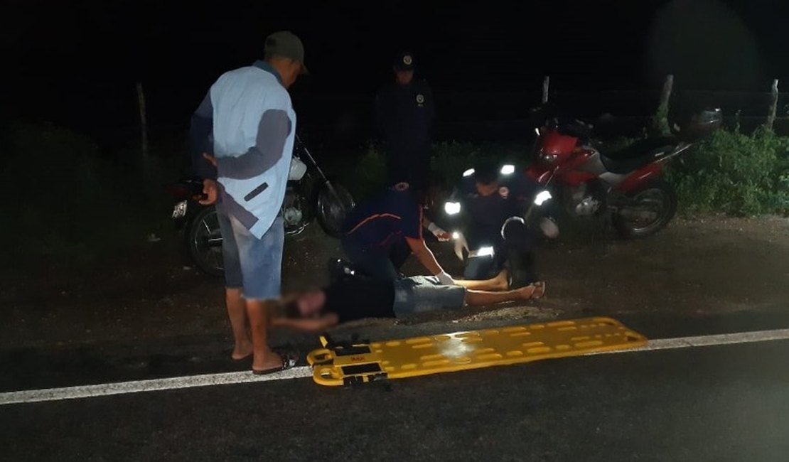Motociclista fica ferido após acidente em rodovia no Agreste alagoano
