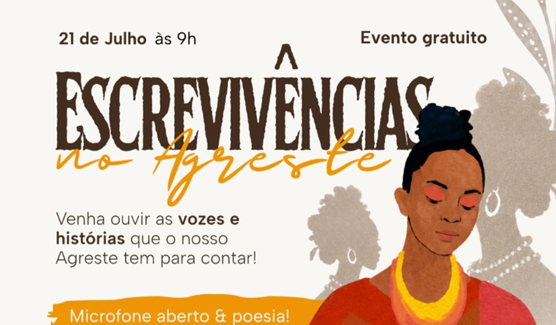 Roda de conversa e sarau 'Escrevivências no Agreste' celebra narrativas de mulheres negras em Arapiraca