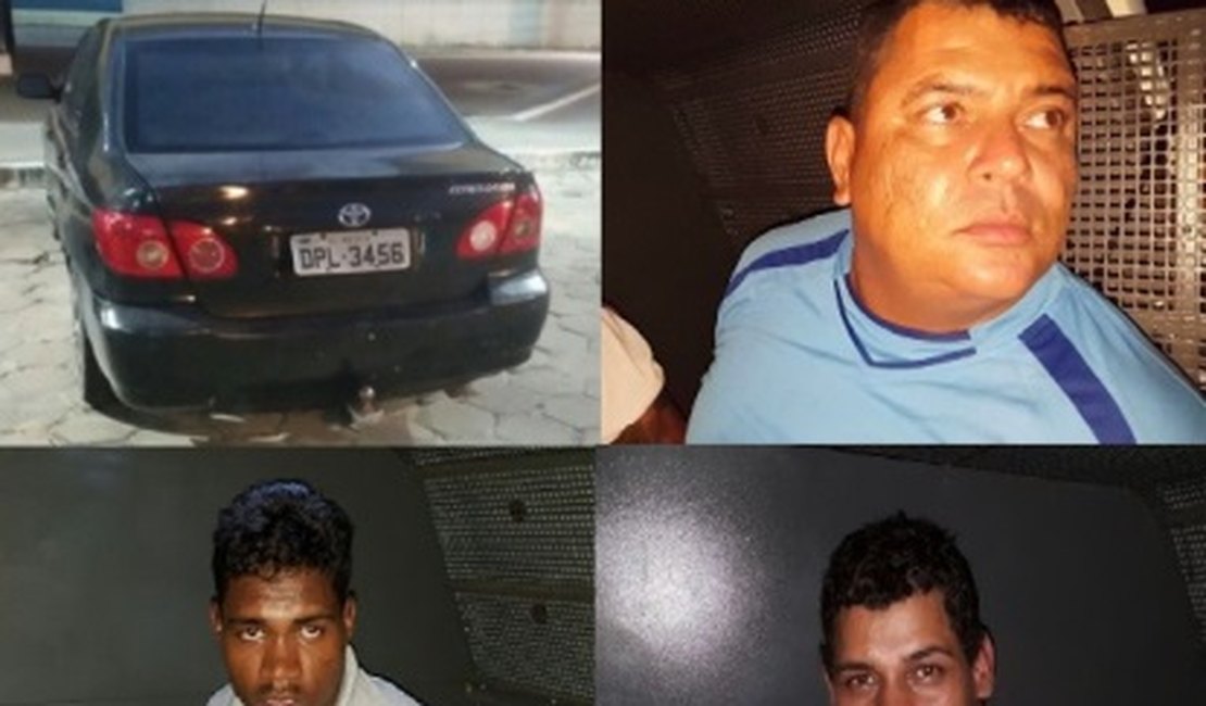 Suspeitos em assaltos são capturados com carro blindado