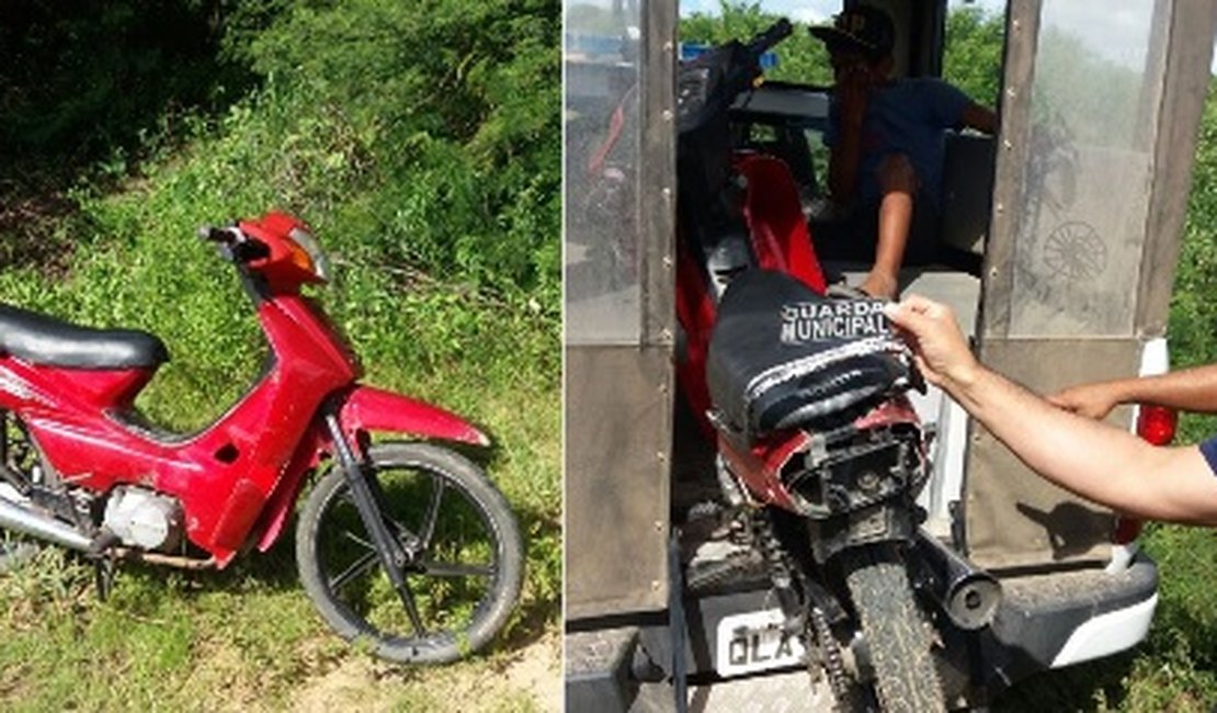 PM e GCM de Girau do Ponciano recuperam ciclomotor pronto para desmanche