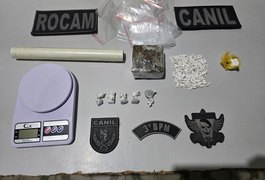 PM apreende maconha, crack e cocaína, e ﻿prende suspeito por tráfico de drogas em Girau do Ponciano