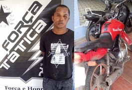 Em Arapiraca, Força Tática do 3º BPM prende jovem com motocicleta roubada