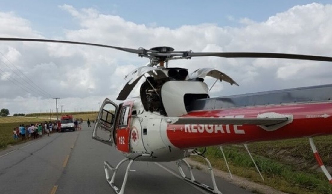 Falcão 5 é acionado para transportar vítima de acidente em estado grave, em Atalaia