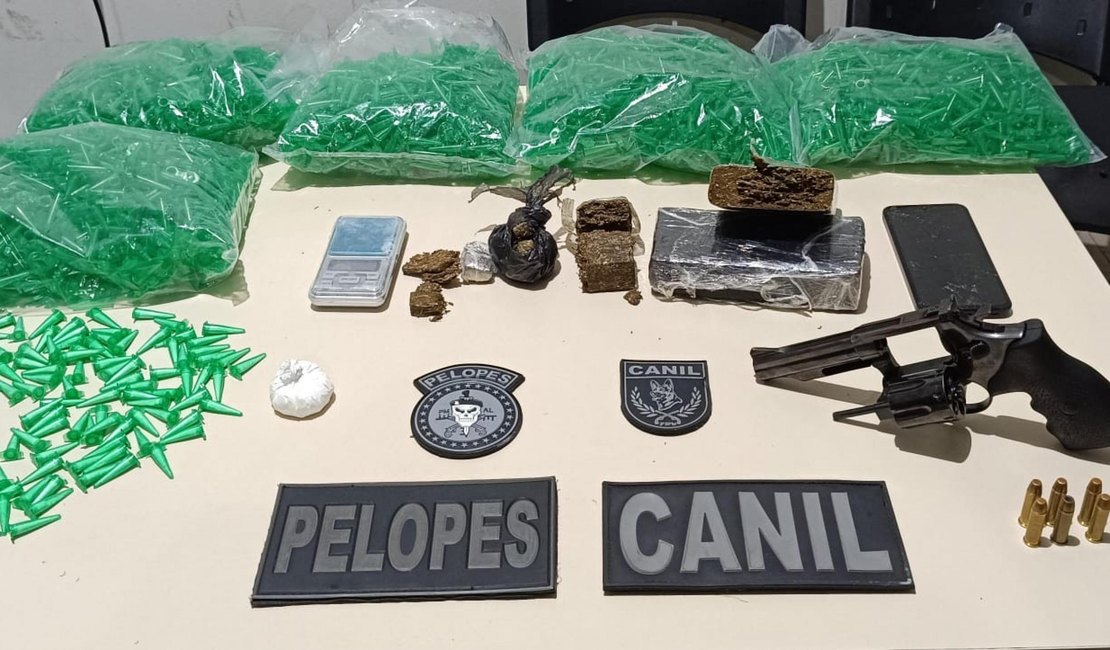 PM apreende 27 armas e 33 quilos de drogas durante a semana em Alagoas