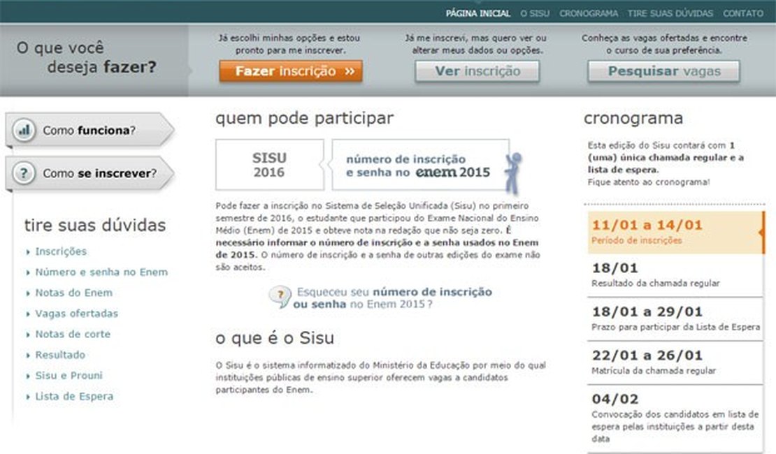 Sisu abre seleção para 228 mil vagas em universidades