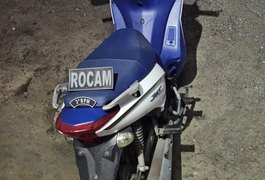 Moto roubada é recuperada pela PM durante patrulhamento da Rocam em Arapiraca