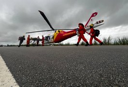 Departamento Estadual de Aviação resgata vítima presa às ferragens em colisão grave em Marechal Deodoro