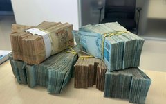 Dinheiro apreendido com empresário dentro da Prefeitura de Murici