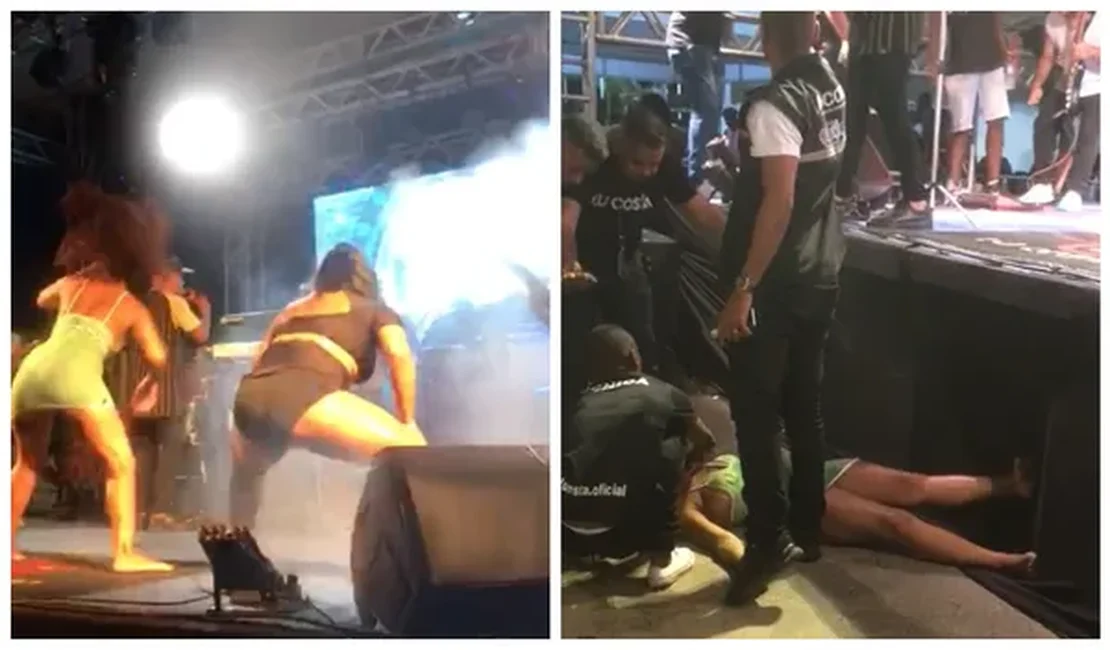 VÍDEO: Mulher rebola até cair do palco e fica desacordada durante show de pagode na Bahia