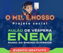 Projeto 'O Mil é Nosso' abre inscrições para aulão gratuito para o Enem