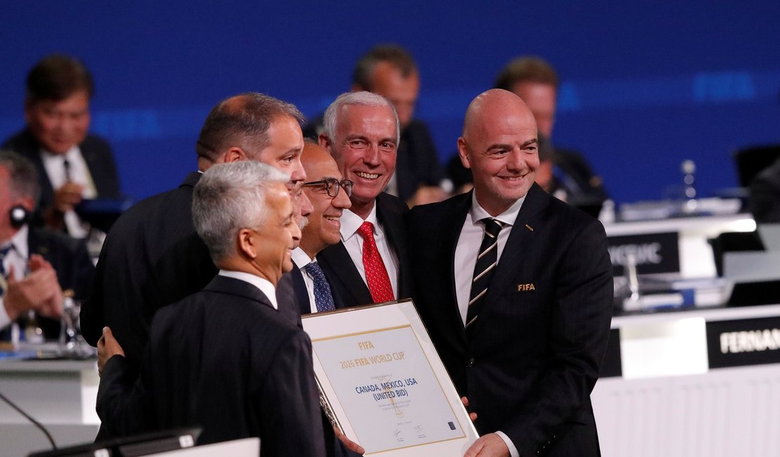 Copa de 2026, com 48 seleções, será disputada nos EUA, México e Canadá