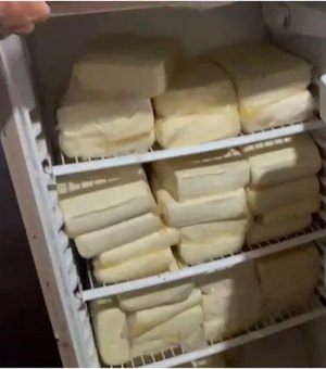 Vigilância interdita pastelaria na Levada, em Maceió, e apreende 116 kg de queijo