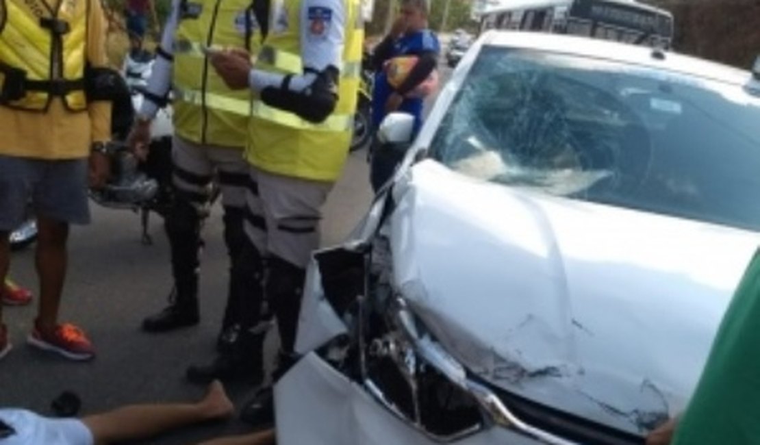 Motociclista sofre grave acidente na Avenida Leste-Oeste, em Maceió