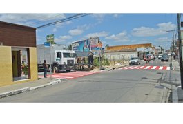 Prefeitura revitaliza sinalização horizontal na região central de Arapiraca