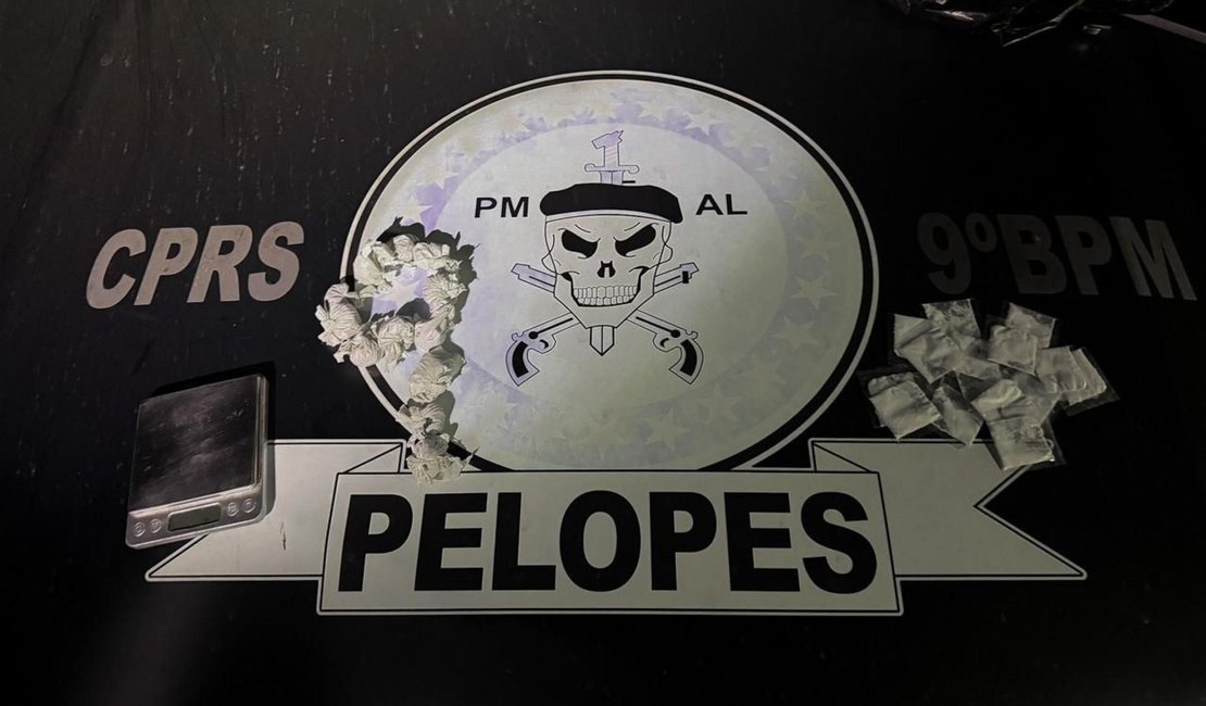 PM prende jovem de 19 anos com cocaína, maconha e balança de precisão em Delmiro Gouveia