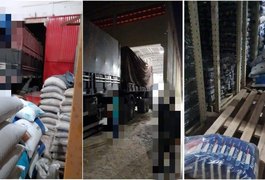 Polícia Civil alagoana apreende cerca de 25 toneladas de arroz roubadas no Maranhão