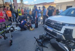 Colisão em cruzamento com acidentes frequentes deixa motociclista ferido no bairro Brasília
