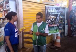 Campanha de combate ao trabalho infantil sensibiliza comerciantes em Arapiraca