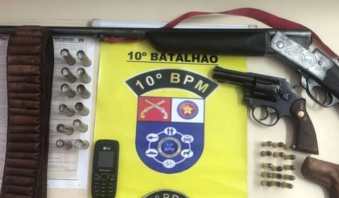 Homem de 59 anos é preso ao ser flagrado com arma em Igaci