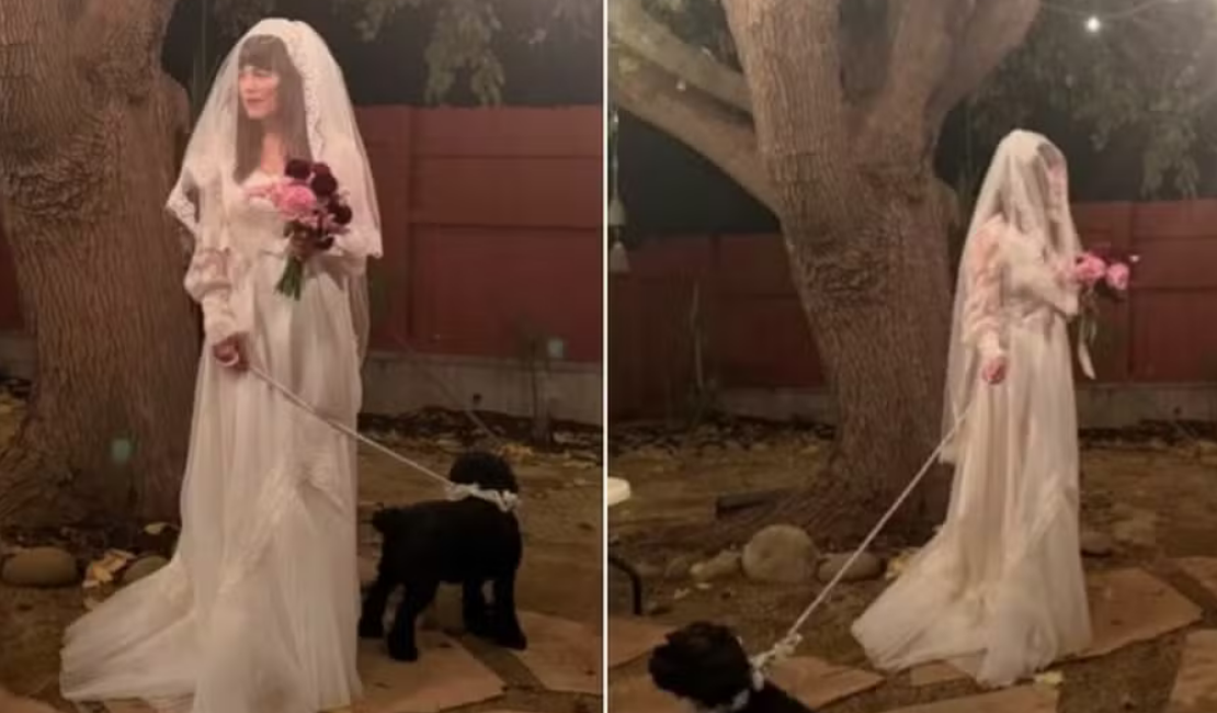Cantora revela nas redes sociais que se casou com o próprio cachorro