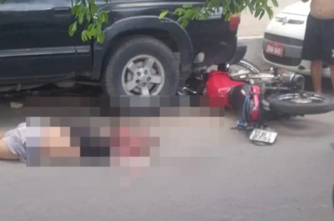 Motociclista morre após acidente envolvendo carro e caminhão no bairro Petrópolis, em Maceió