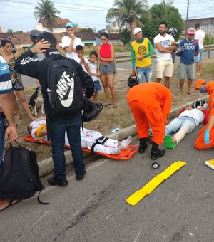 Colisão entre motos deixa feridos na AL 220, em Arapiraca