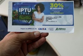 Contribuintes ganham 30% para pagamento do IPTU, em Arapiraca